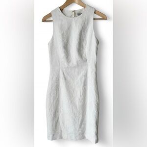 H&M Women’s  White Textured Sleeveless Bridal Shower Evening Event Dress 6